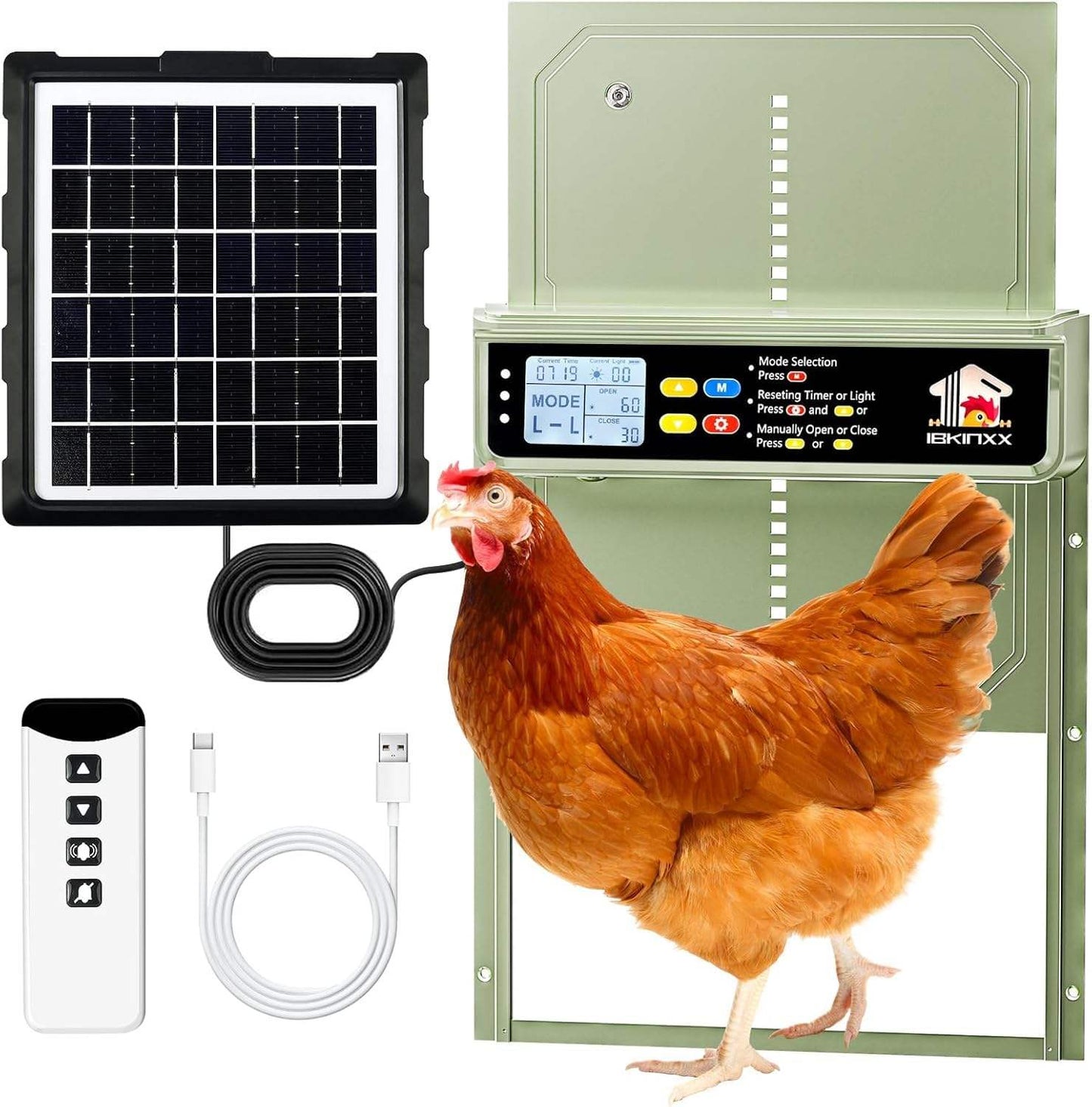 Trappe automatique solaire pour poulailler 24 × 25 cm - TrappoMax