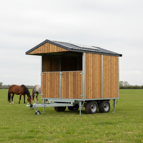 Abri mobile pour 3 chevaux sur roues EquiMobile3