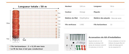 Kit clôture électrique solaire complet - ElectricParc50 -