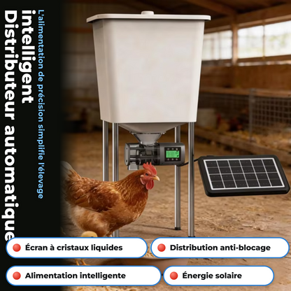 Mangeoire automatique solaire pour poules 20 kg - SolarMax