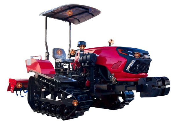 Tracteur à chenilles amphibie 60 ch hydraulique - TractPro-60