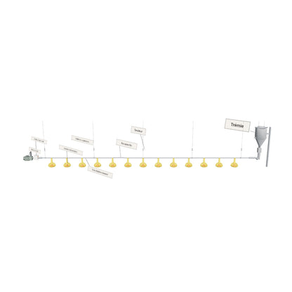 Mangeoire automatique pour poules - ligne complète FeedLine55